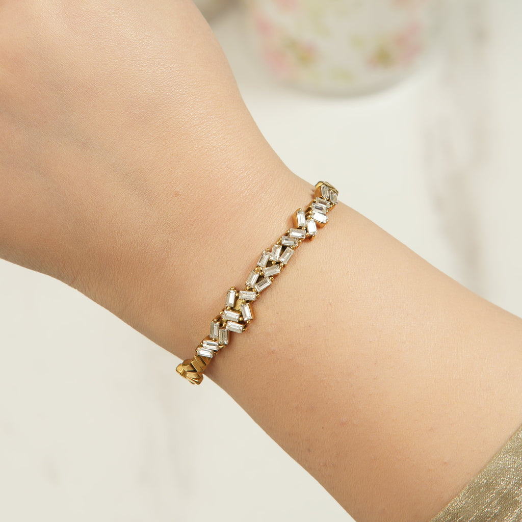 Kace Zircon Cut Bangle