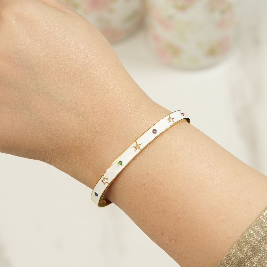 Kaya White Star Bangle