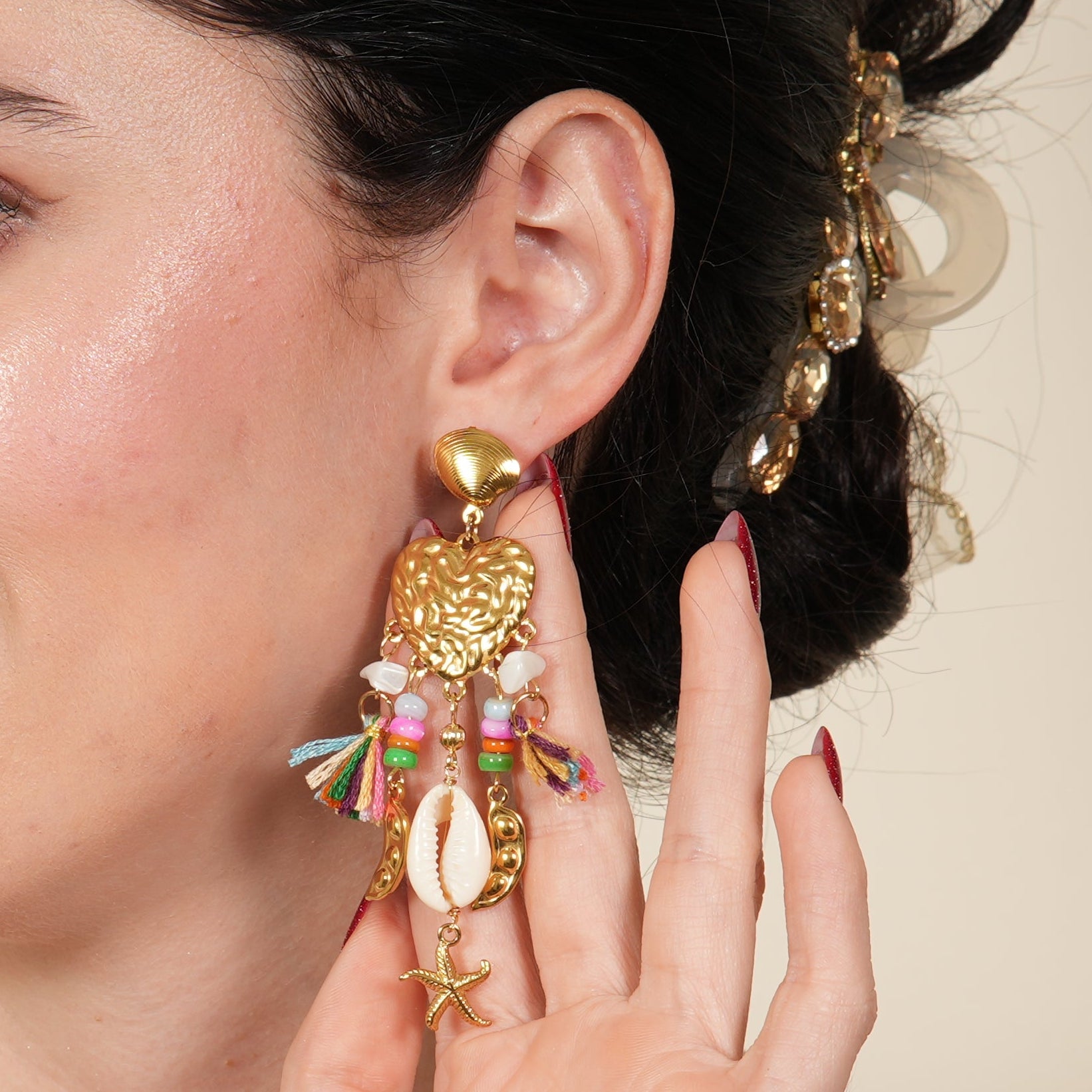 Elis Heart X Starfish Earings