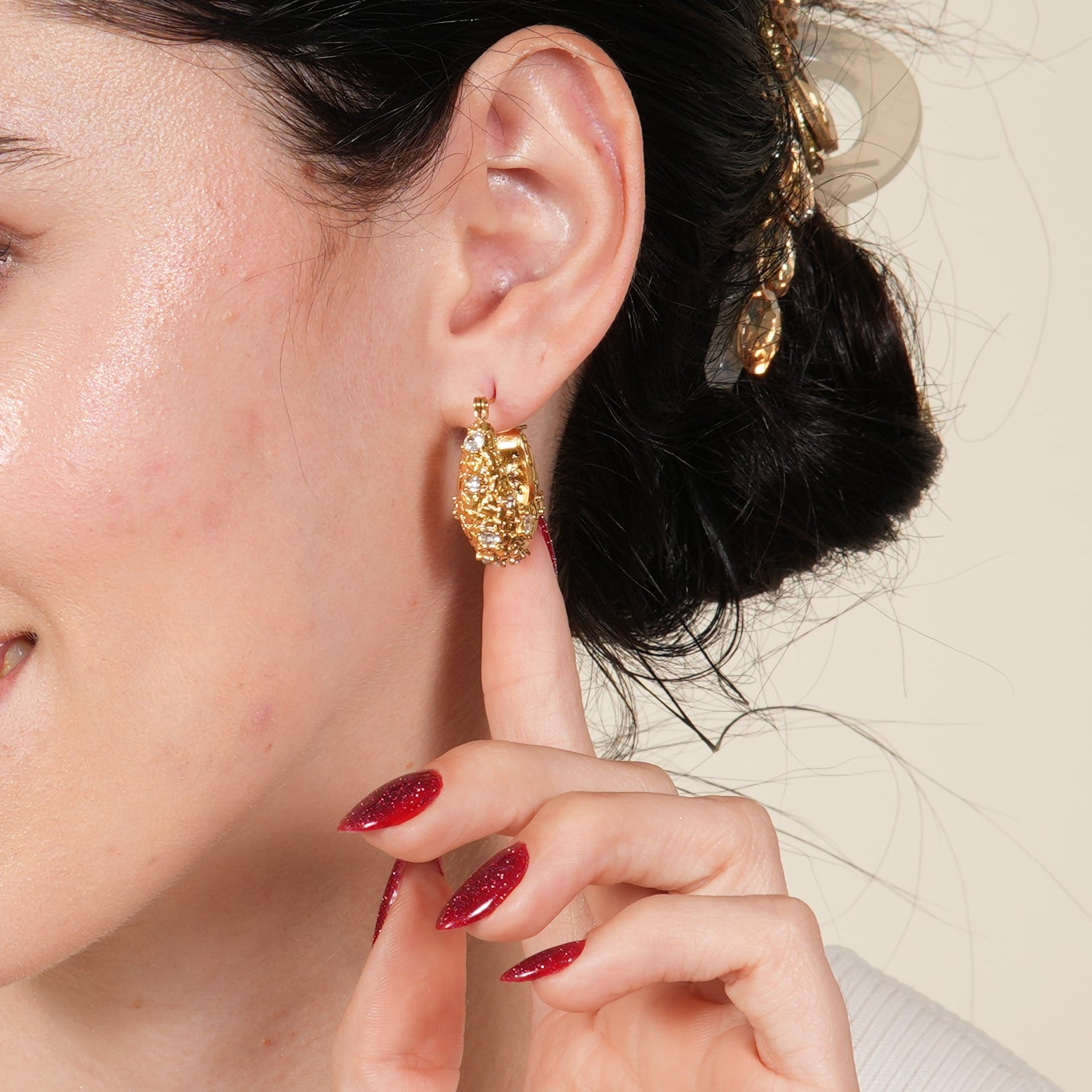 Edda Lattice Hoop Earings