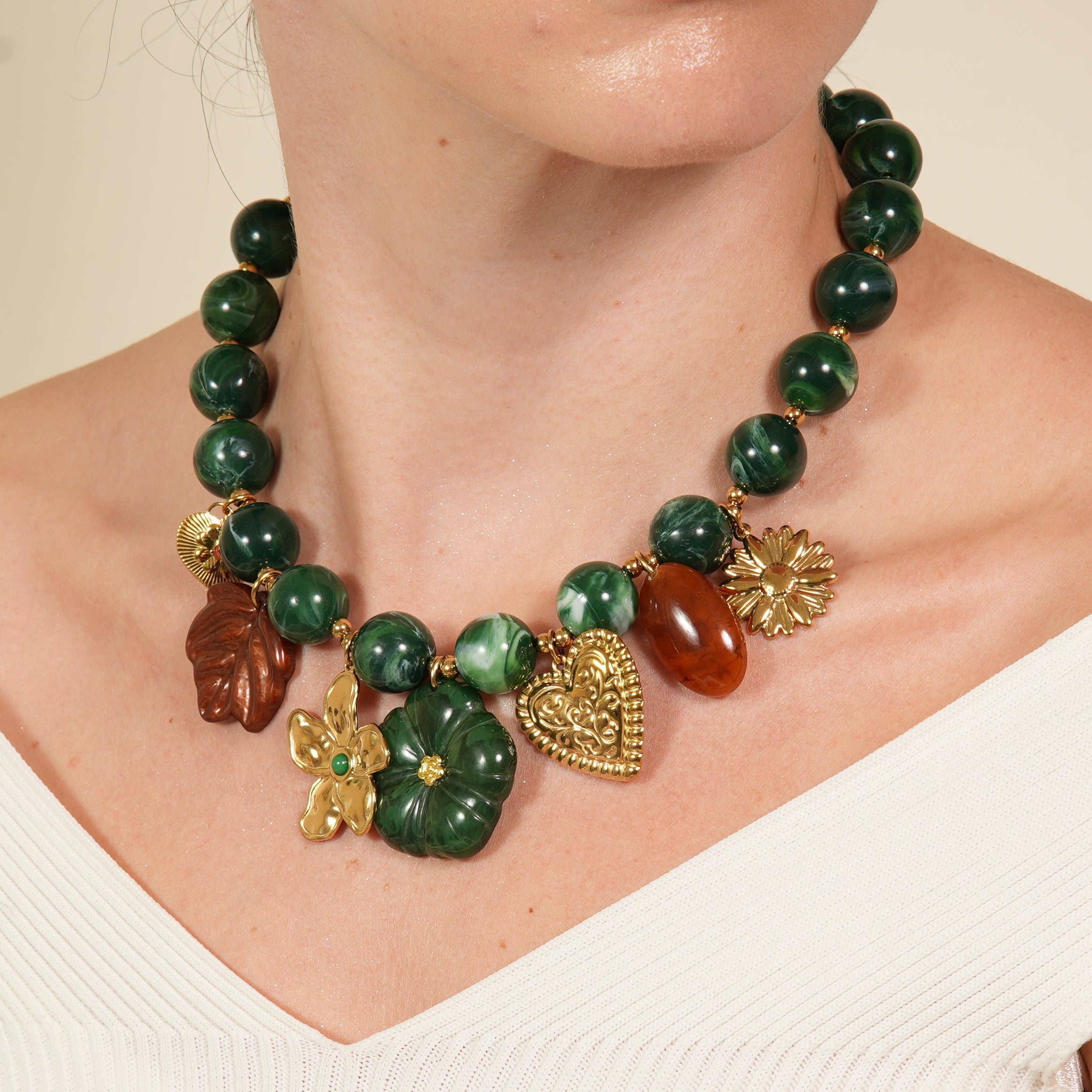 Hela Green Garnet Necklace