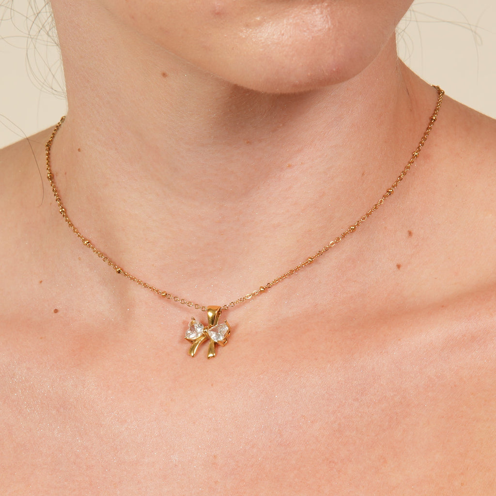 Itza Zircon Butterfly Necklace