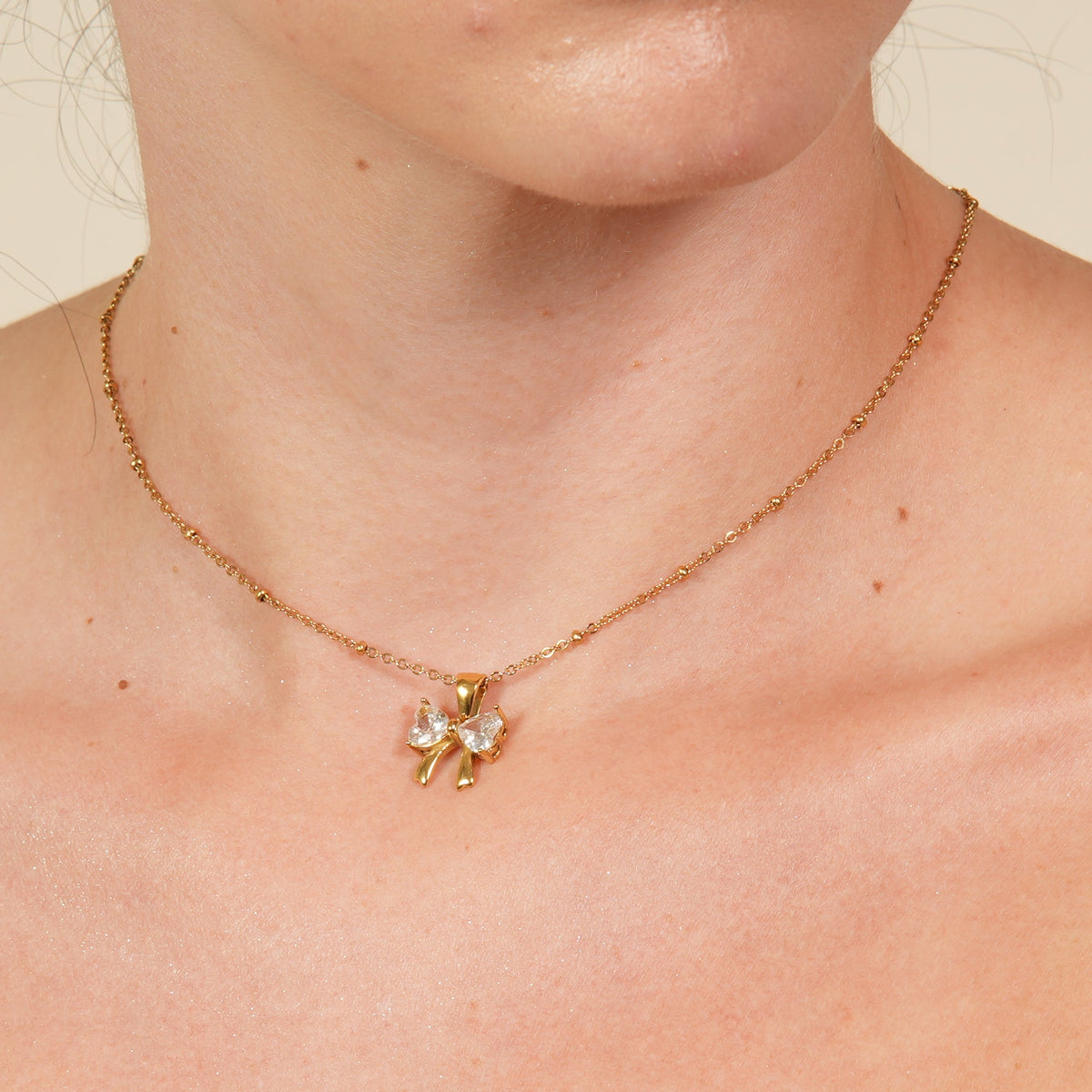 Itza Zircon Butterfly Necklace