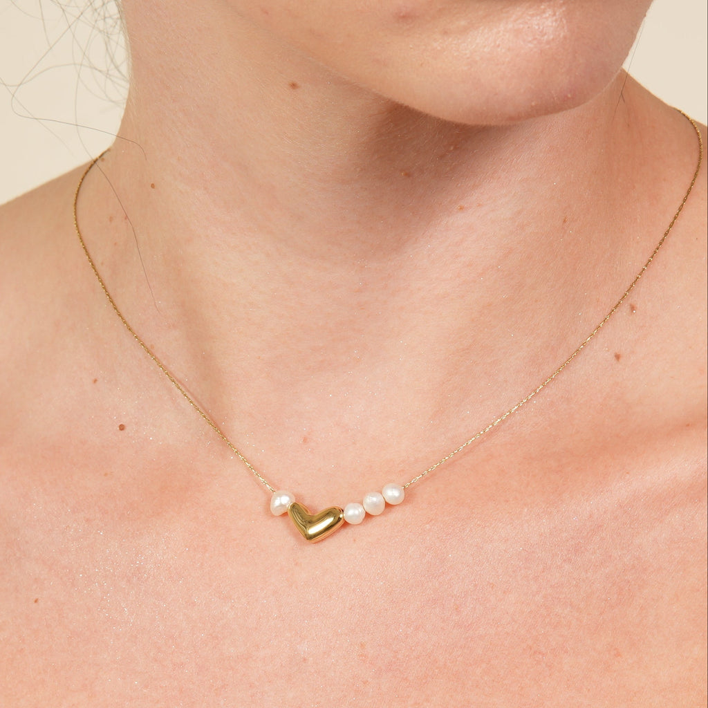 Hara Pearl Heart Necklace