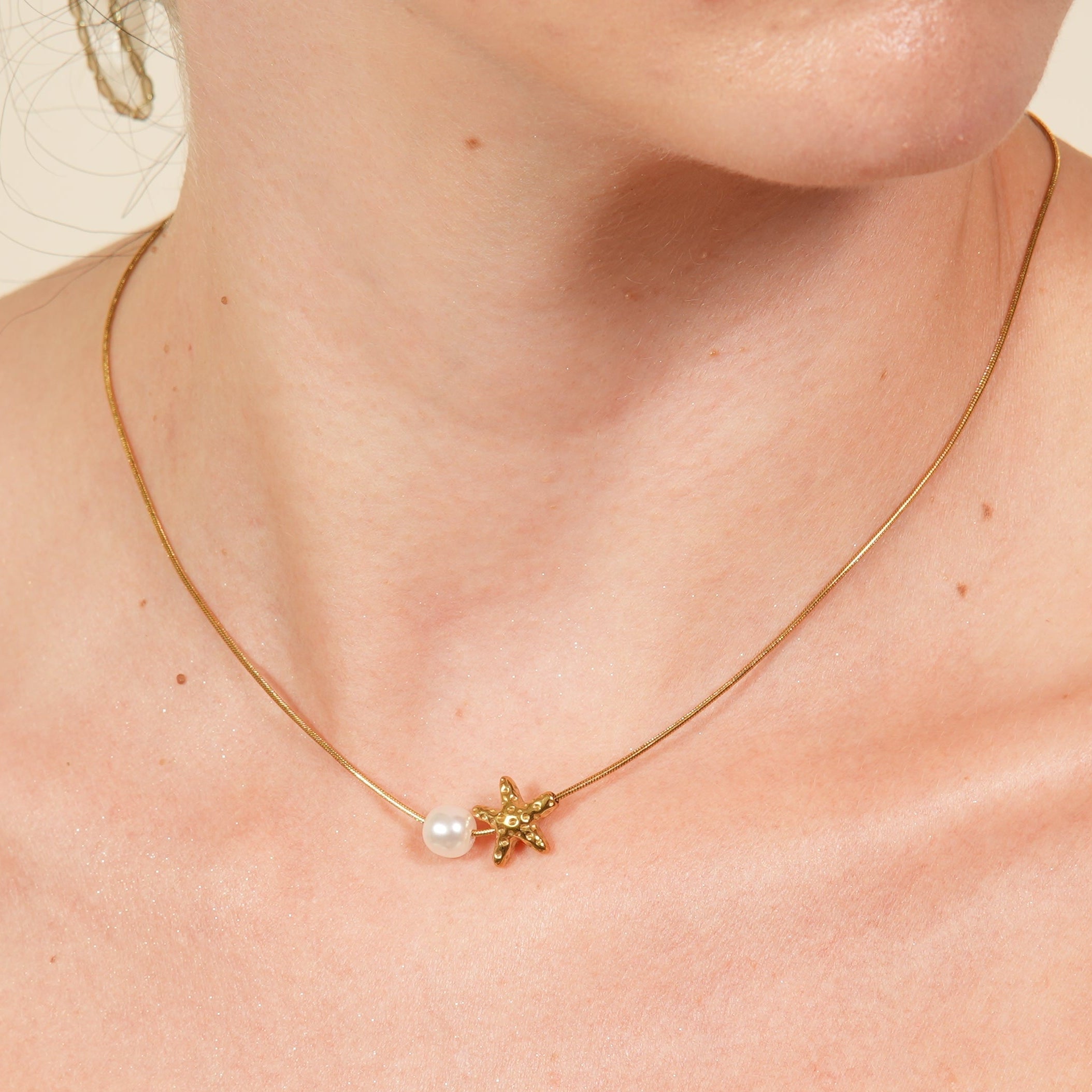 Hani Pearl Star Necklace
