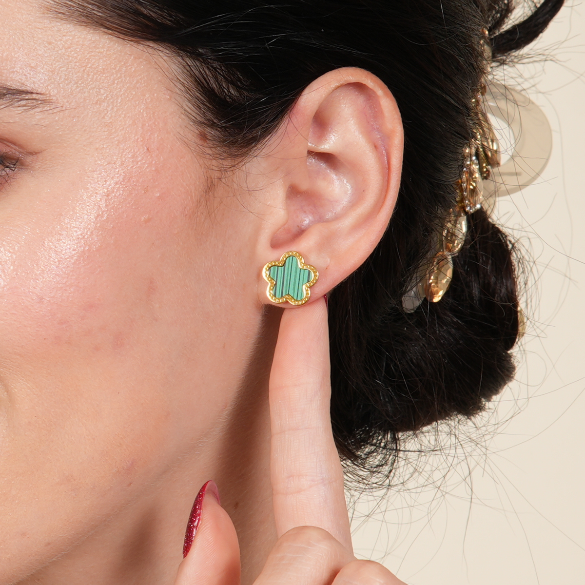 Lora Flower Clover Earings