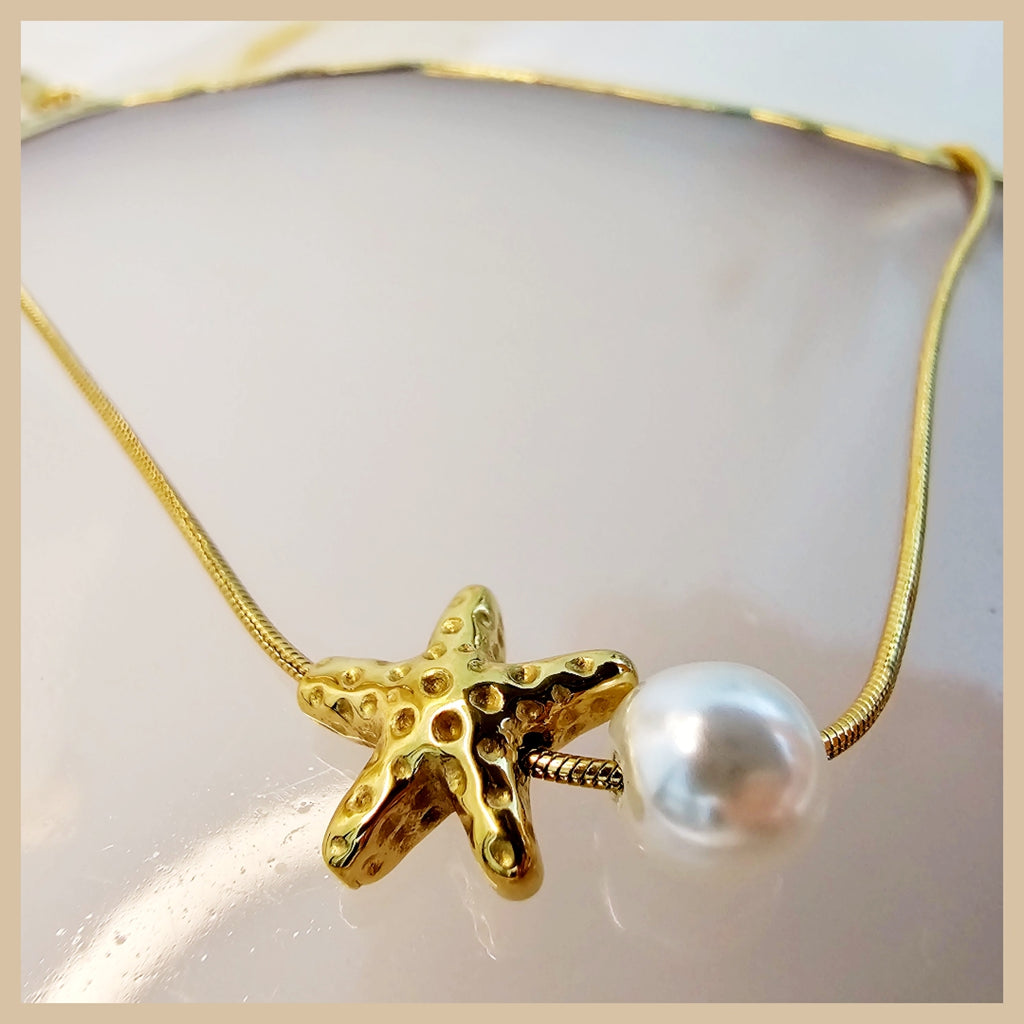 Elegant 18k gold plated pearl layered necklace designed for UAE women who appreciate timeless beauty and premium non tarnish jewellery.