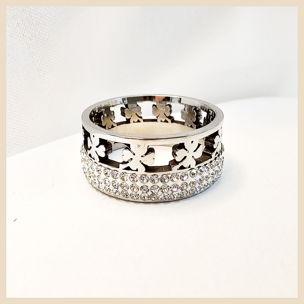 Ceci Clover Ring-Best Ceci Clover 18K Gold Plated Zircon Ring for Wome ...