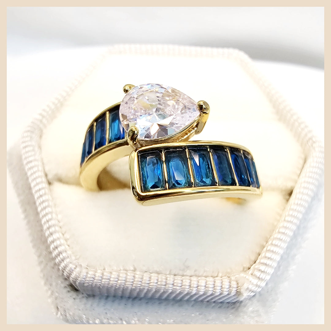 Elegant Edie square zircon wide band ring for her, a beautiful gift choice for birthdays, anniversaries, or thoughtful celebrations.