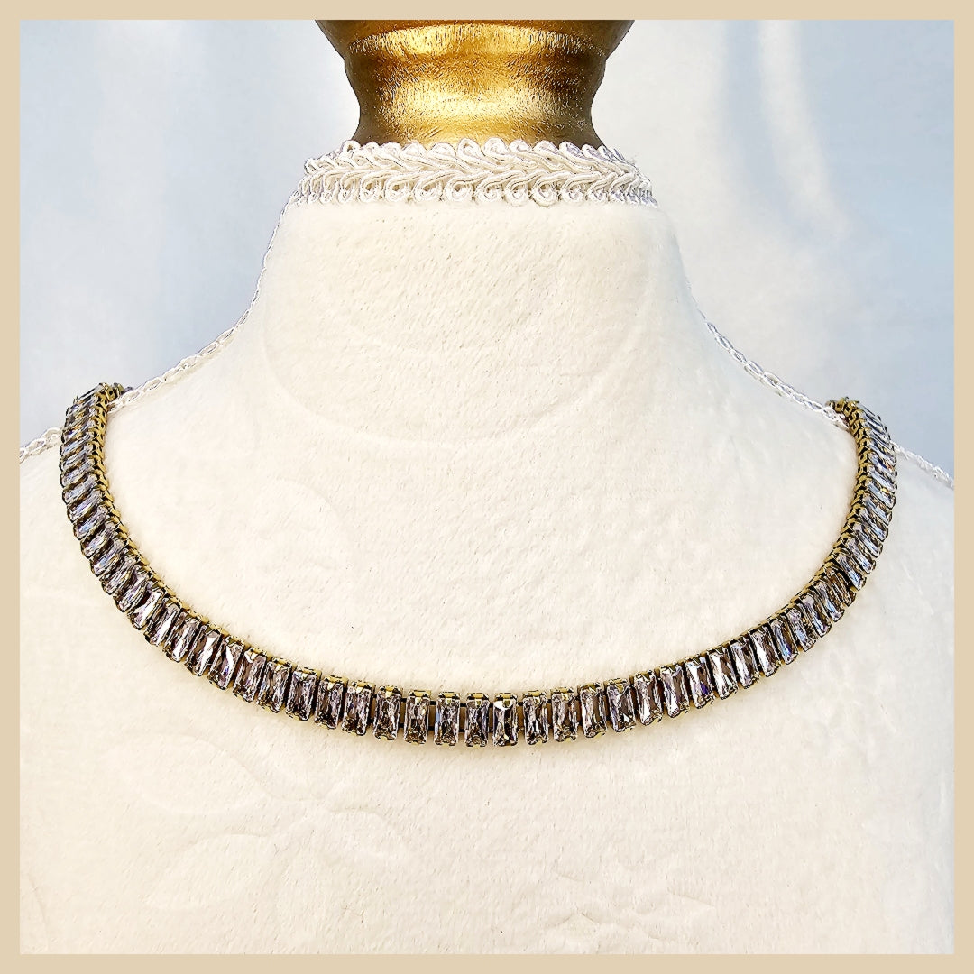 Elegant 18K gold plated zircon necklace crafted for anniversaries, symbolizing timeless beauty and meaningful luxury for women in the UAE.