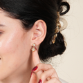 Eyla sparkle star hoop earrings in gold, a trendy women’s jewellery piece that adds party-ready shine and confident glamour for stylish moments in the UAE.