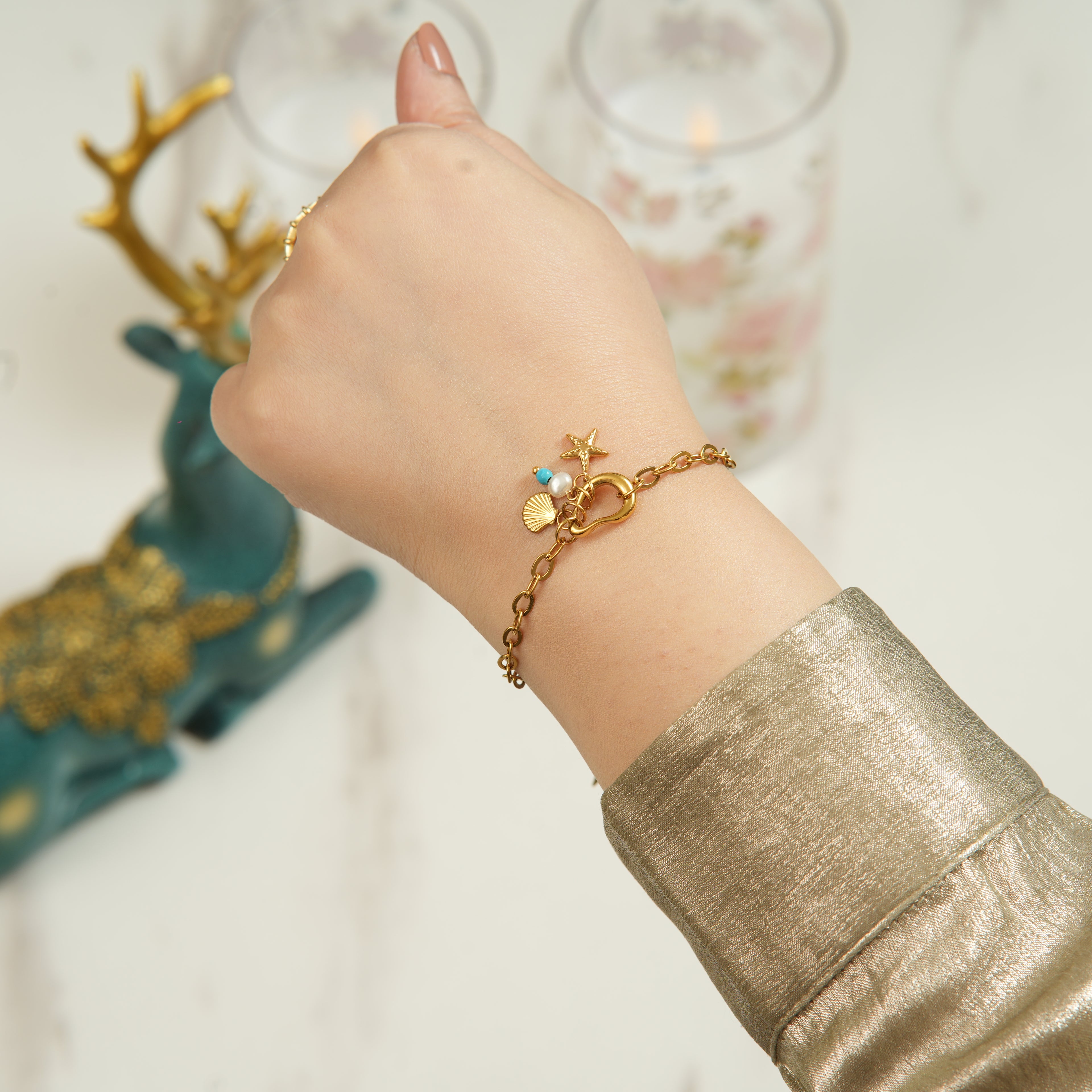 Fran Sea Sea starfish charm bracelet for women, a trendy ocean-inspired piece that adds playful elegance and a fresh luxury feel to UAE styling.