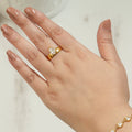 Inna zircon teardrop ring for women with a shiny finish, a graceful daily wear piece that adds elegant sparkle and polished confidence in the UAE.