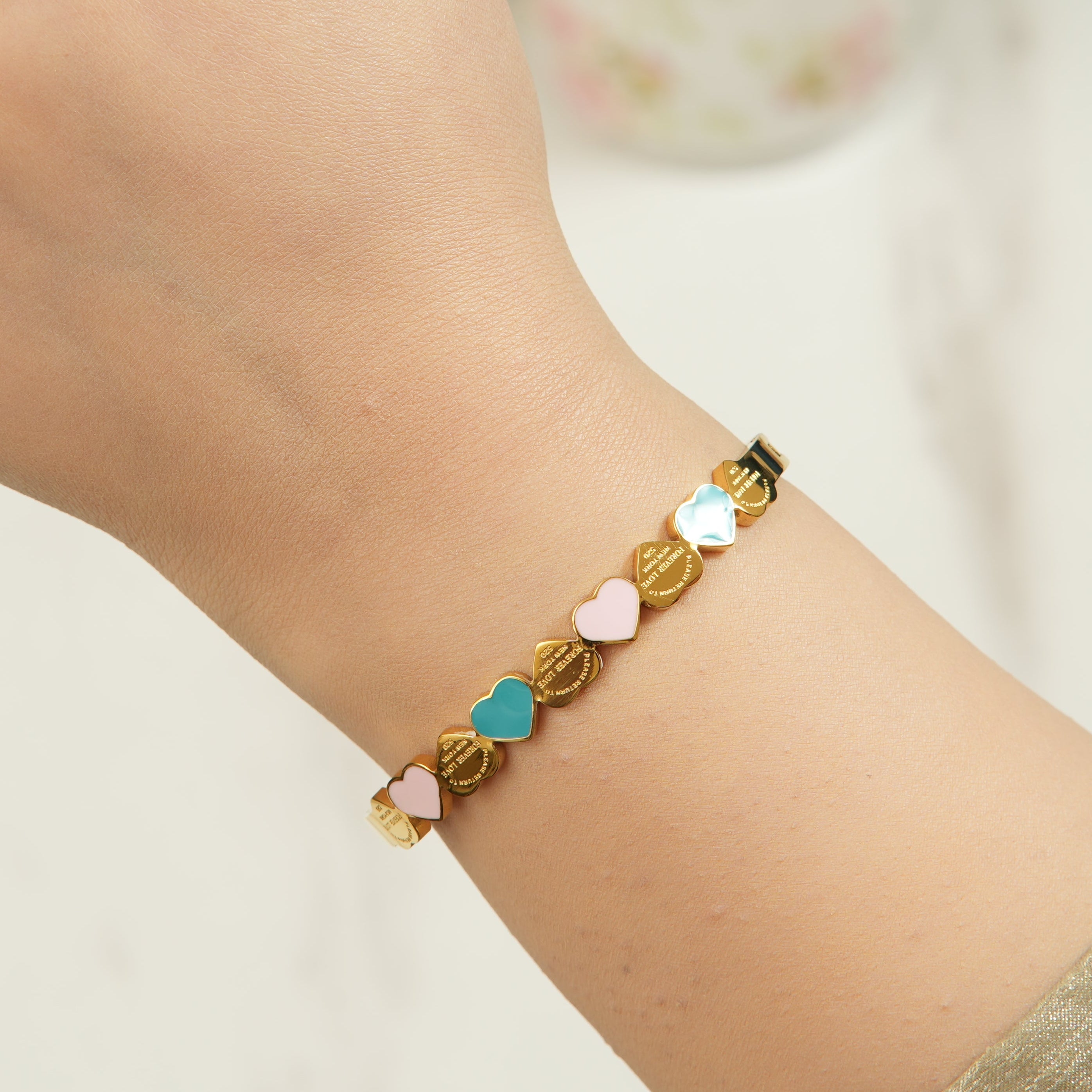 Colorful chunky cuff bangle by Kaye, adjustable for comfort and styled for women who love bold jewellery that feels premium and fashion-forward.