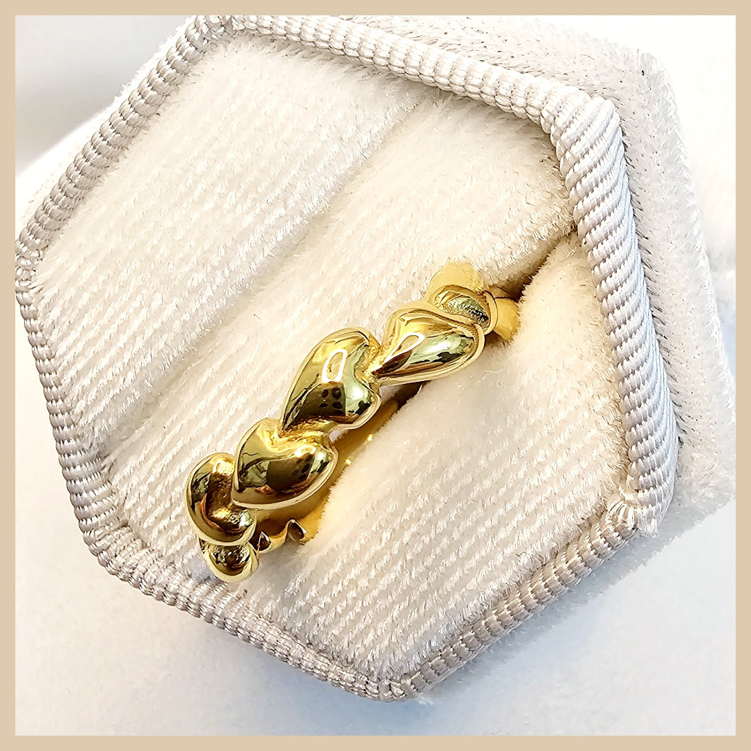 Modern heart stack ring for women, designed to layer beautifully while delivering a chic, contemporary jewellery look