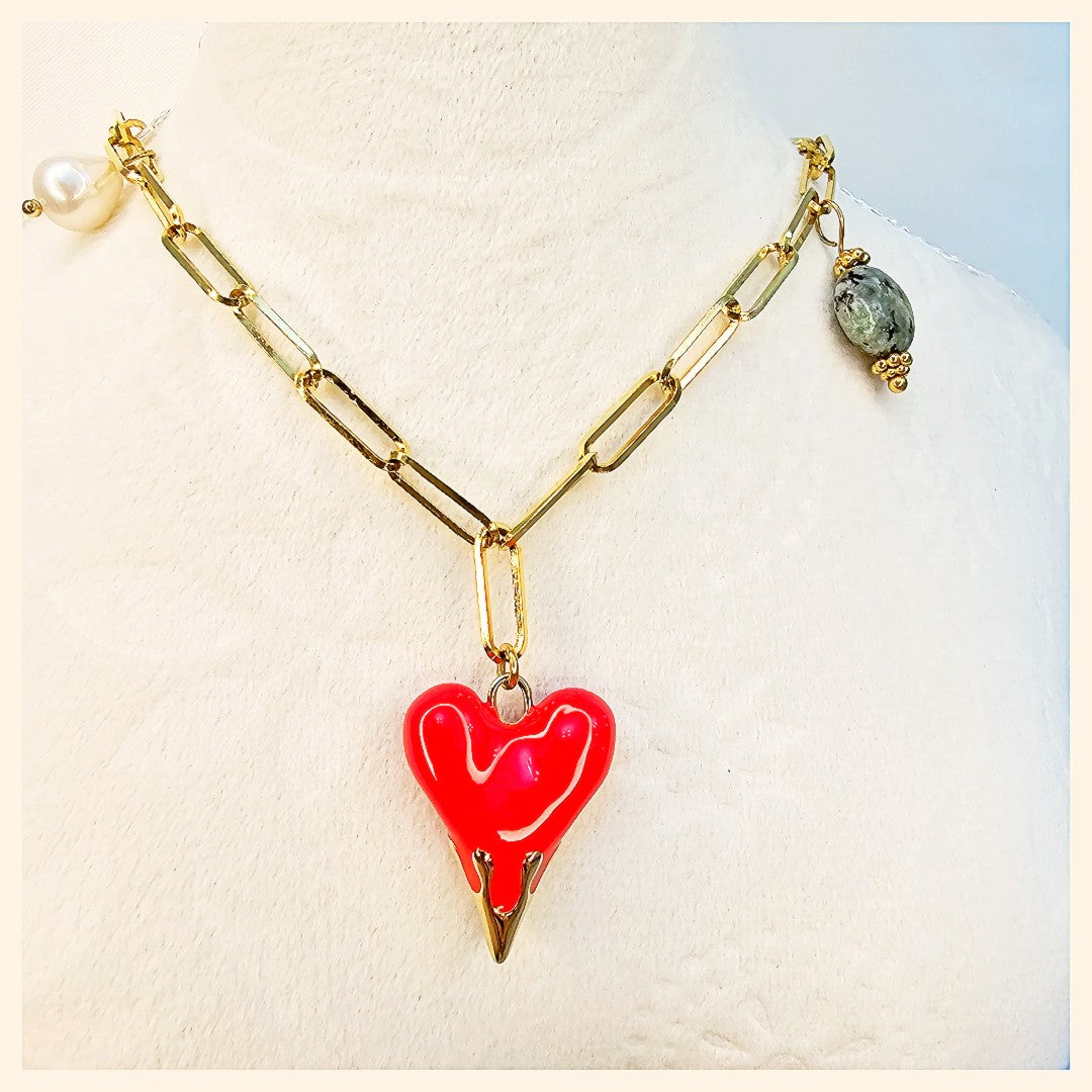 Premium African stone gold-plated necklace in Jaya design, crafted for women seeking a refined yet powerful look for celebrations and stylish gatherings.