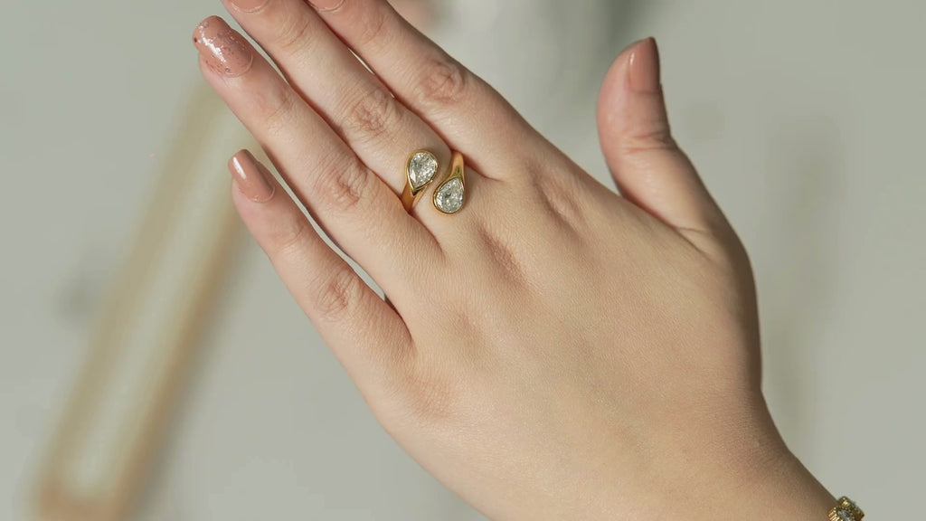 Huna Drop Zircon Ring