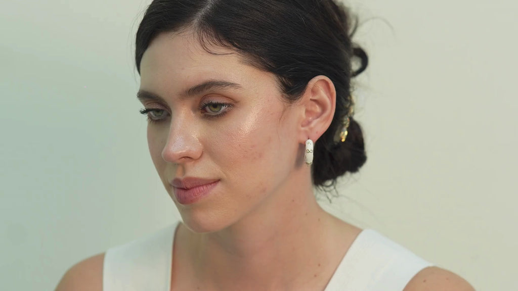 Elly Zircon Hoop  Earings