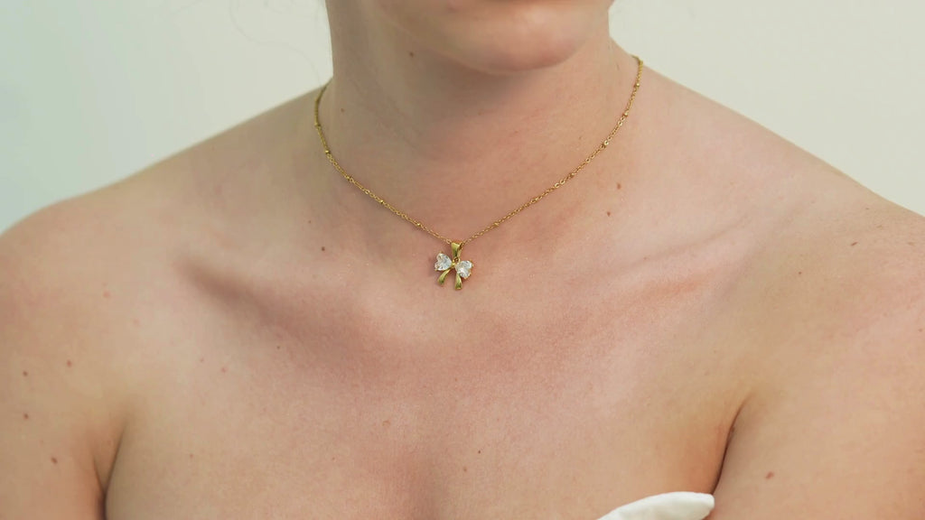 Itza Zircon Butterfly Necklace