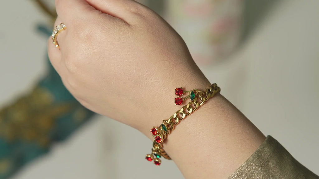 Fona Red Cherries Bracelet