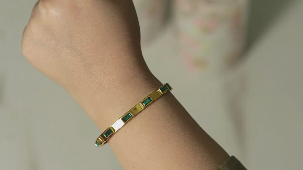 Baya Baguette Stones Bangle