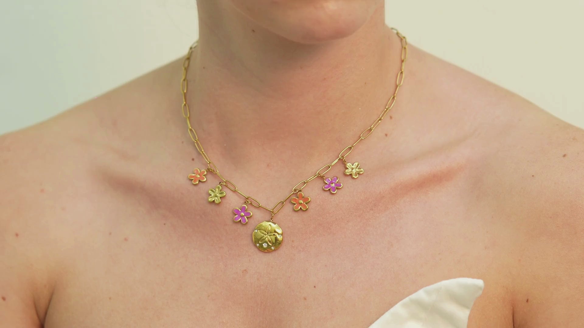 Jean Dripping Daisy Necklace