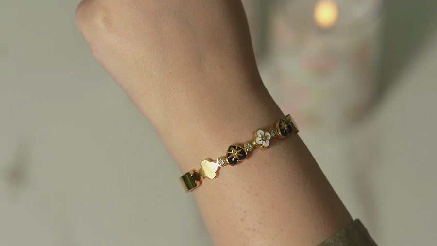 Mada Black & White Bangle