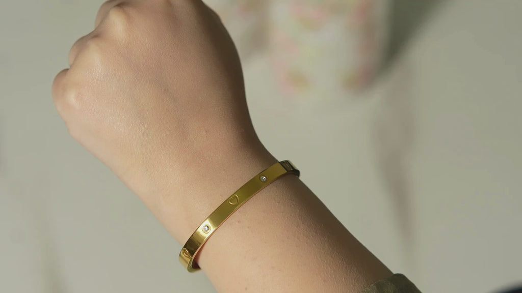 Ains Heart Zircon Bangle