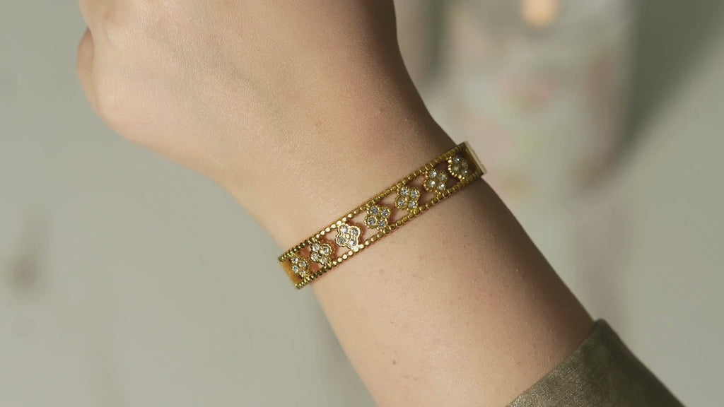 Leja All Zircon Bangle