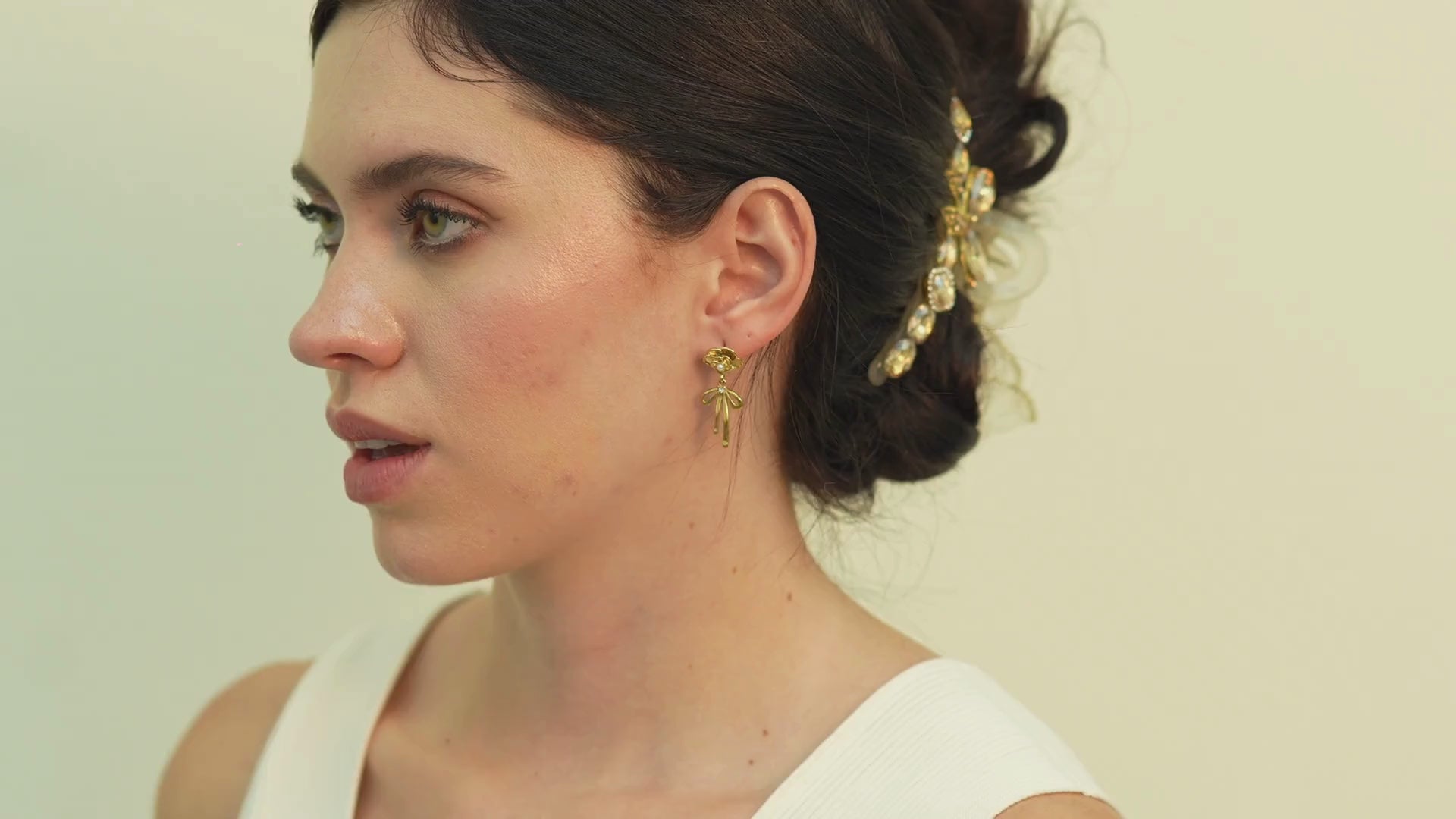 Eris Ribbon Bow  Earings