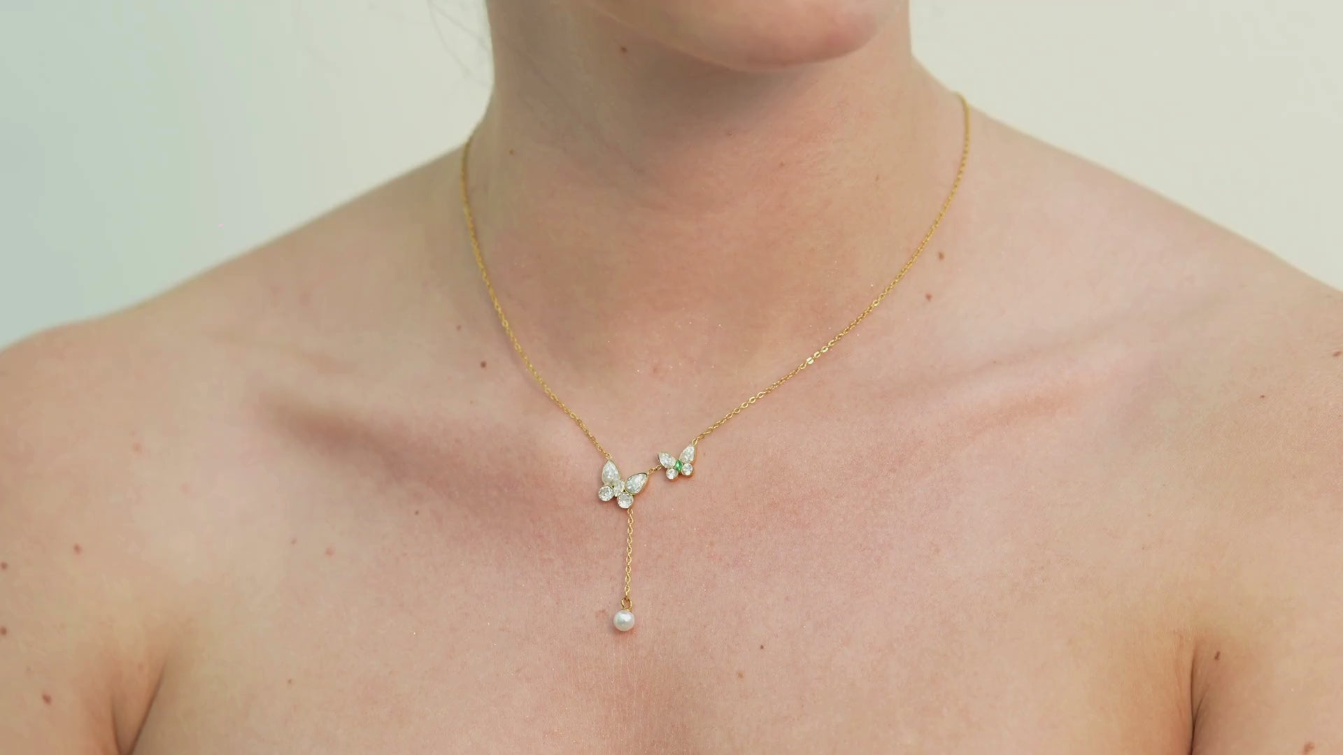 Eada Zircon Butterfly Necklace