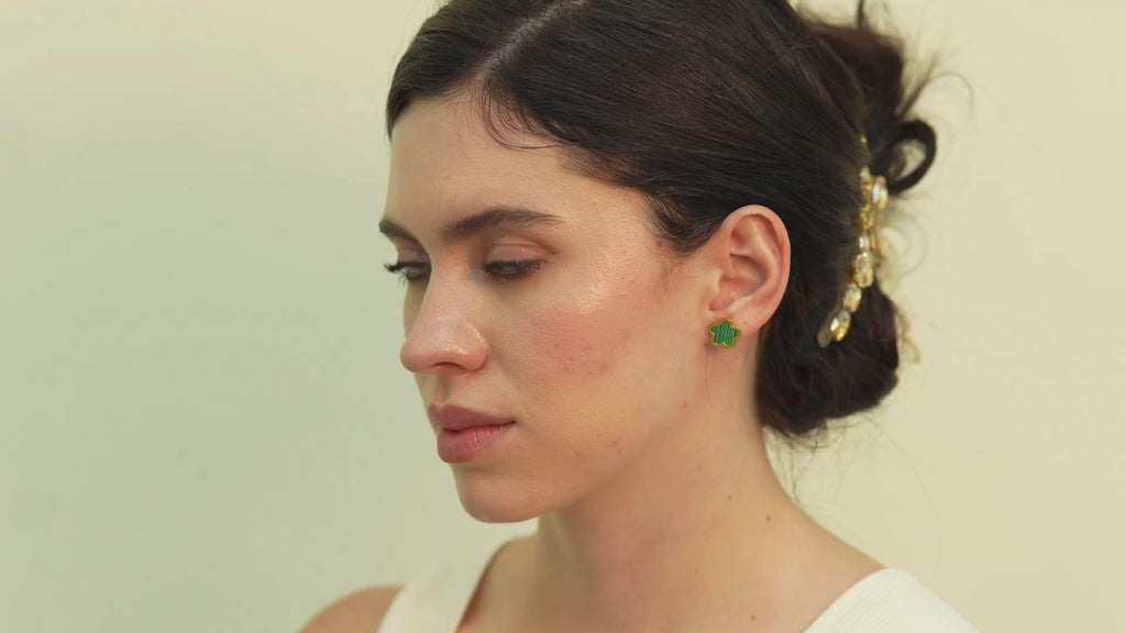 Lora Flower Clover Earings