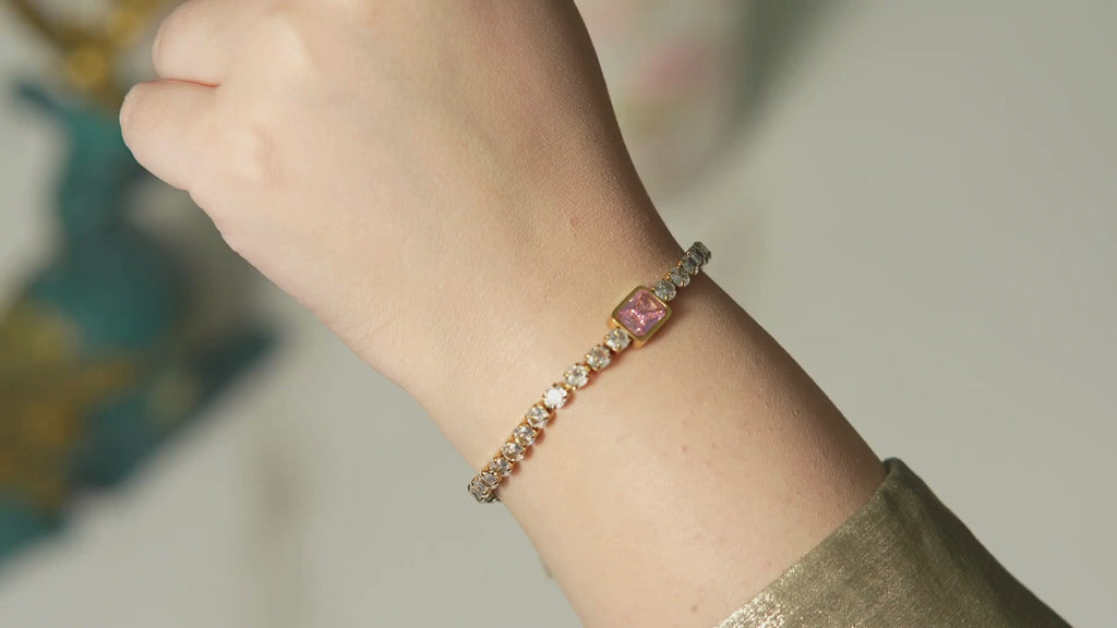 Kazi Pink Square Bracelet