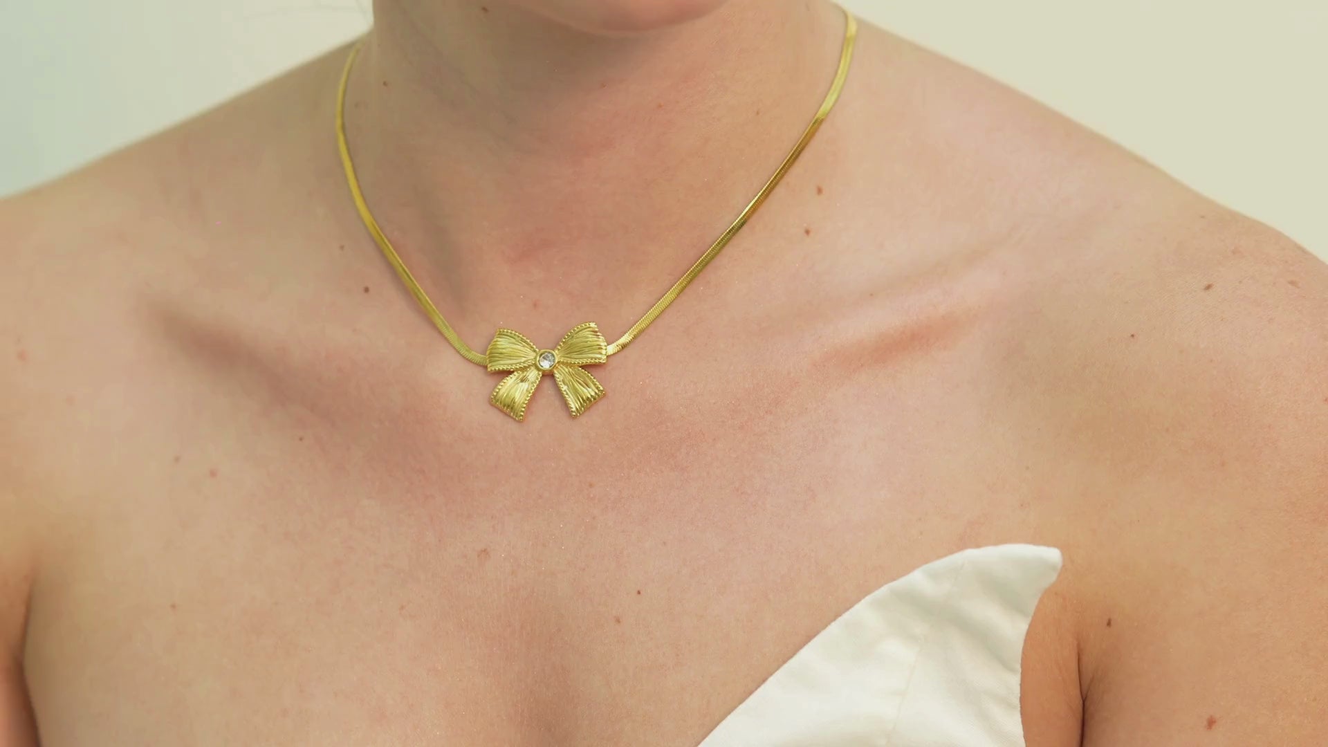 Lala Bow Stone Necklace