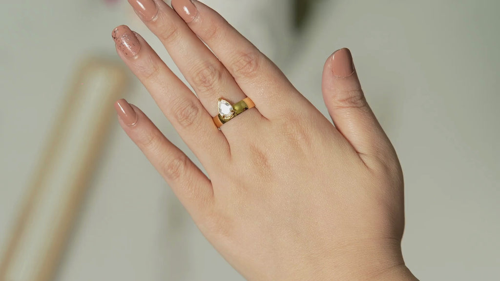 Inna Zircon TearDrop Ring