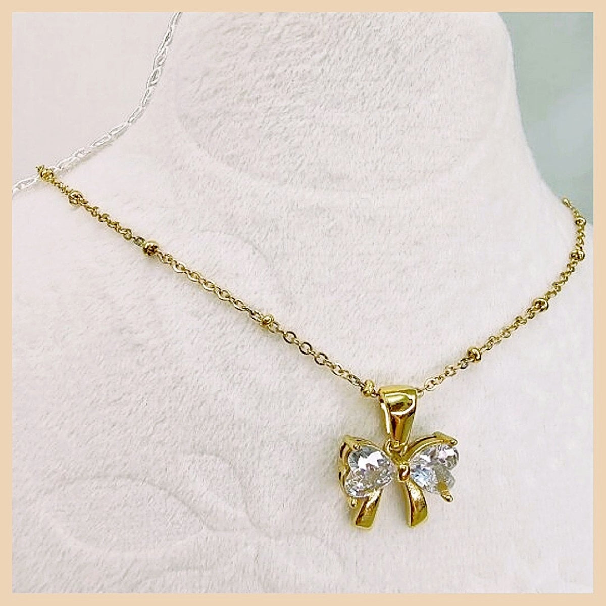 Itza Zircon Butterfly Necklace