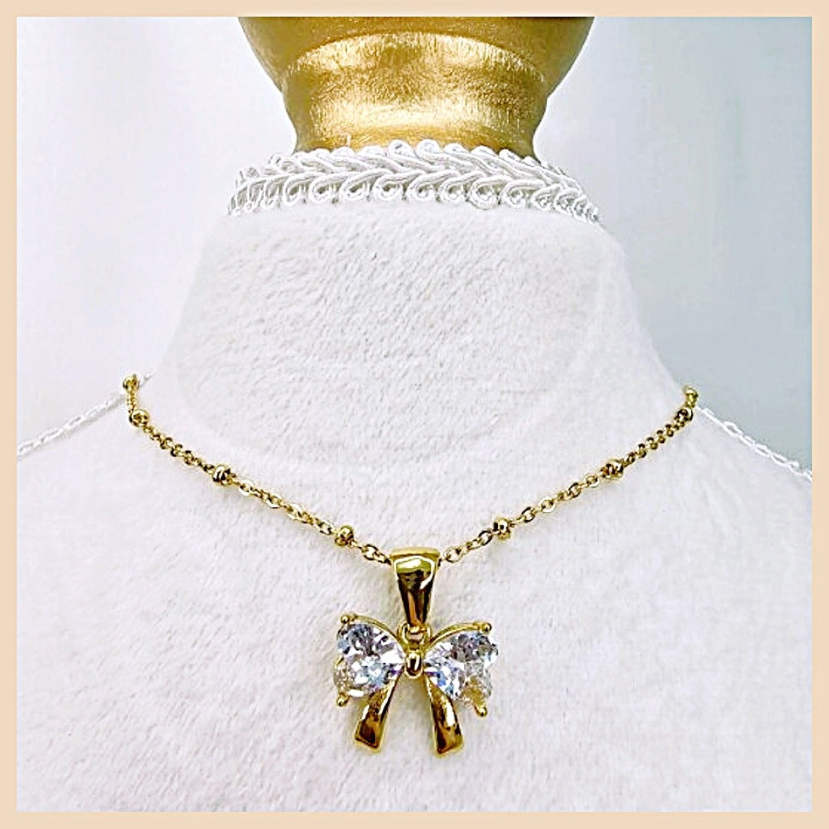 Itza Zircon Butterfly Necklace