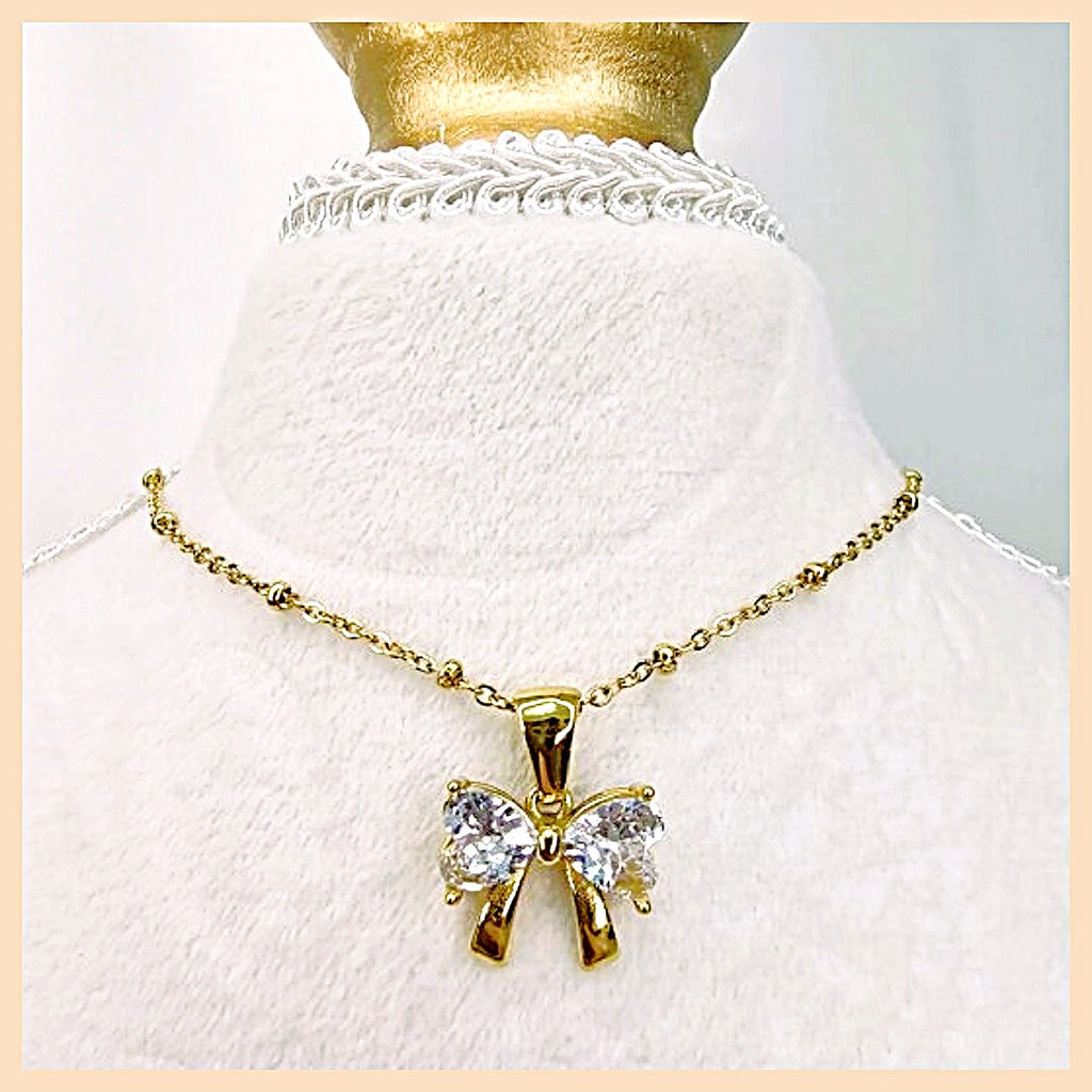 Itza Zircon Butterfly Necklace