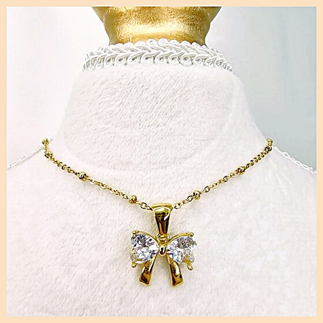 Itza Zircon Butterfly Necklace