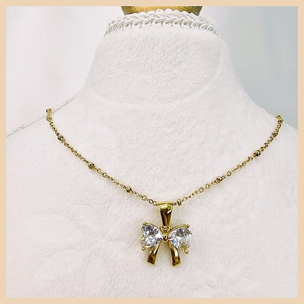Itza Zircon Butterfly Necklace